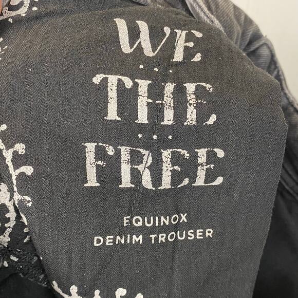 We The Free Equinox Black Gray Wide Leg Denim Trouser Jean Size 26 - Picture 10 of 10